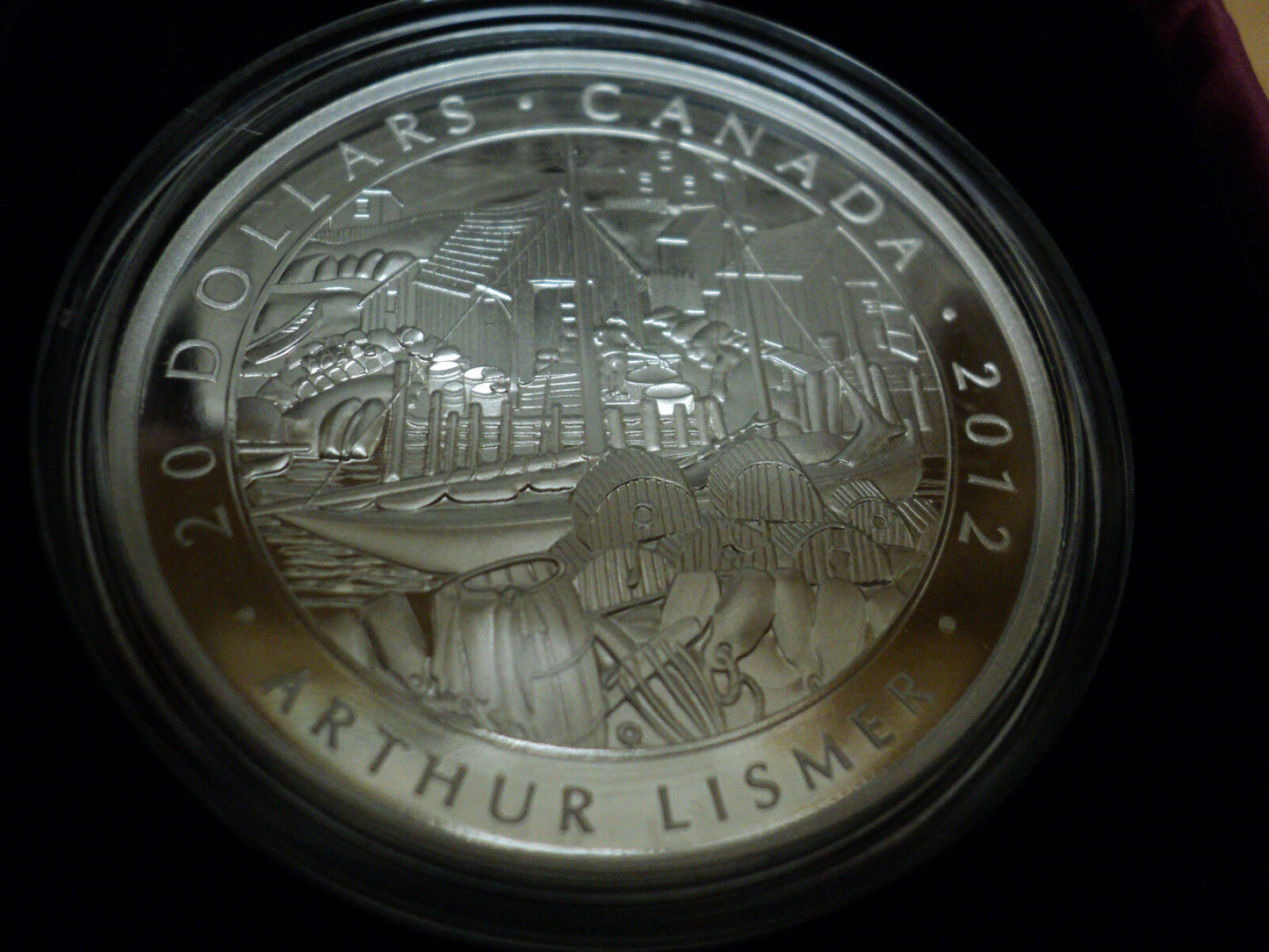 2012 $20 Dollar Fine Silver Coin Arthur Lismer Nova Scotia Fishing Village RCM