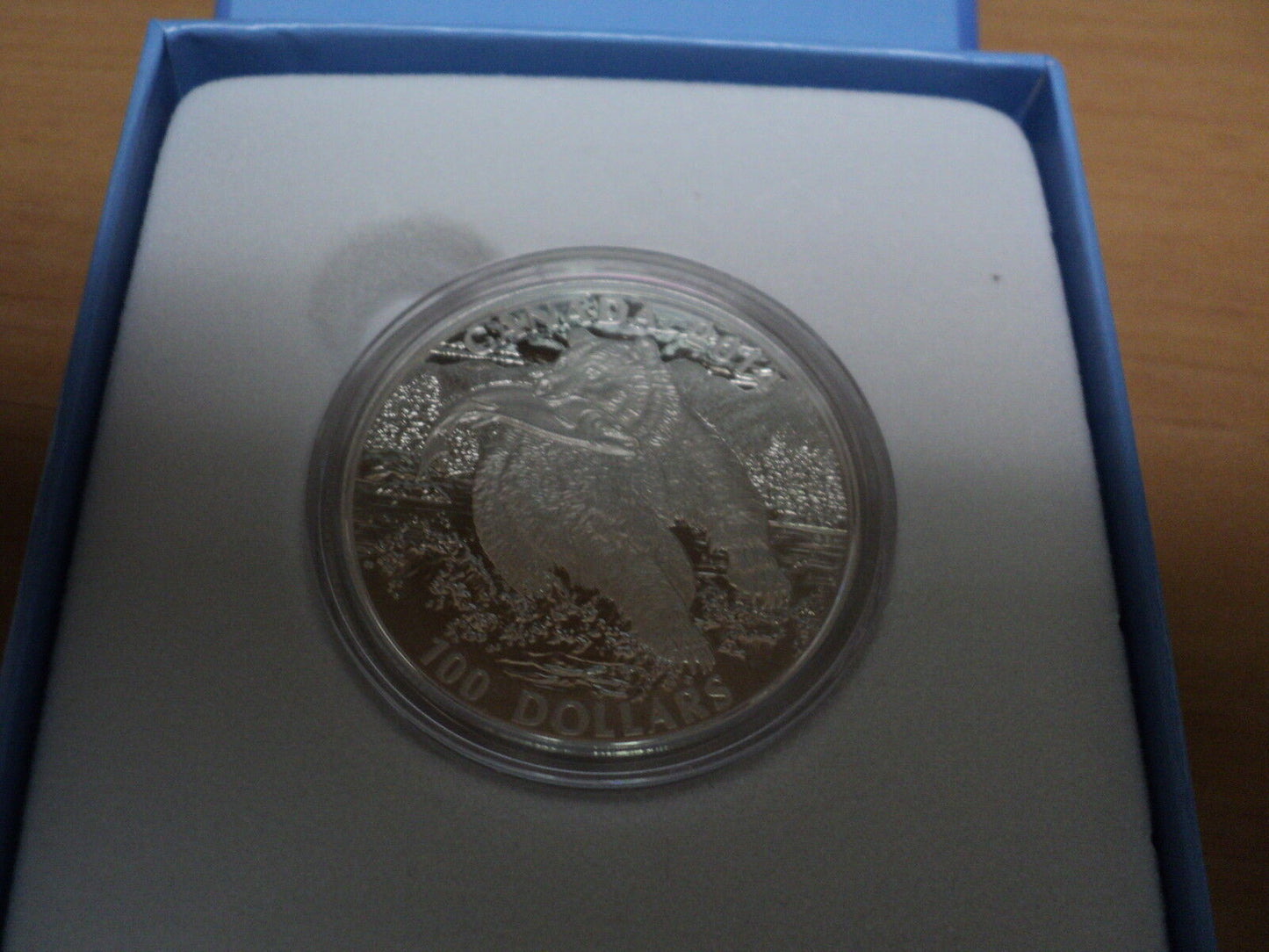 2014 Canada $100 1 Oz Fine Silver Coin-Grizzly Bear