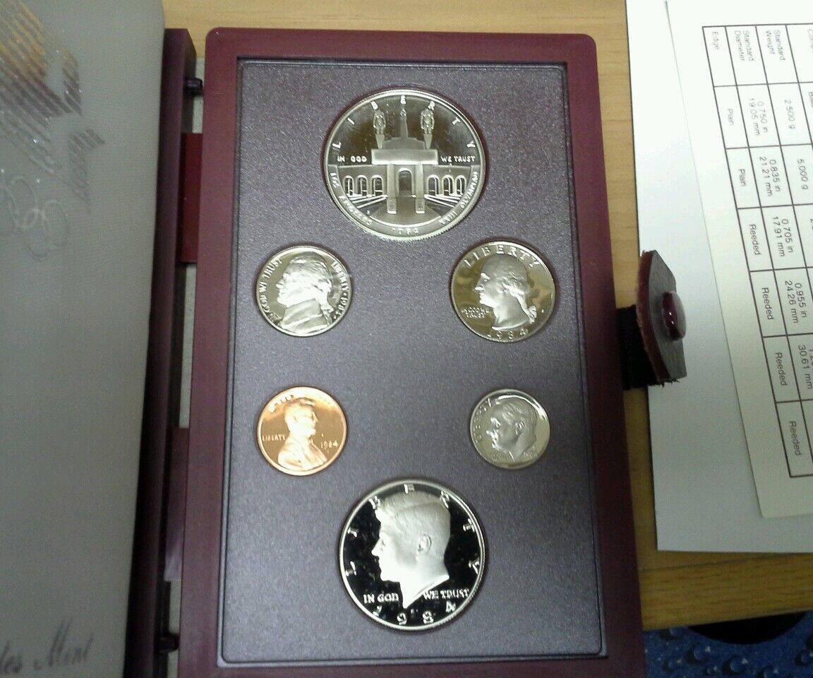 Set of Six U.S. Mint Prestige Sets 1984/1987/1989/1990/1993/1995