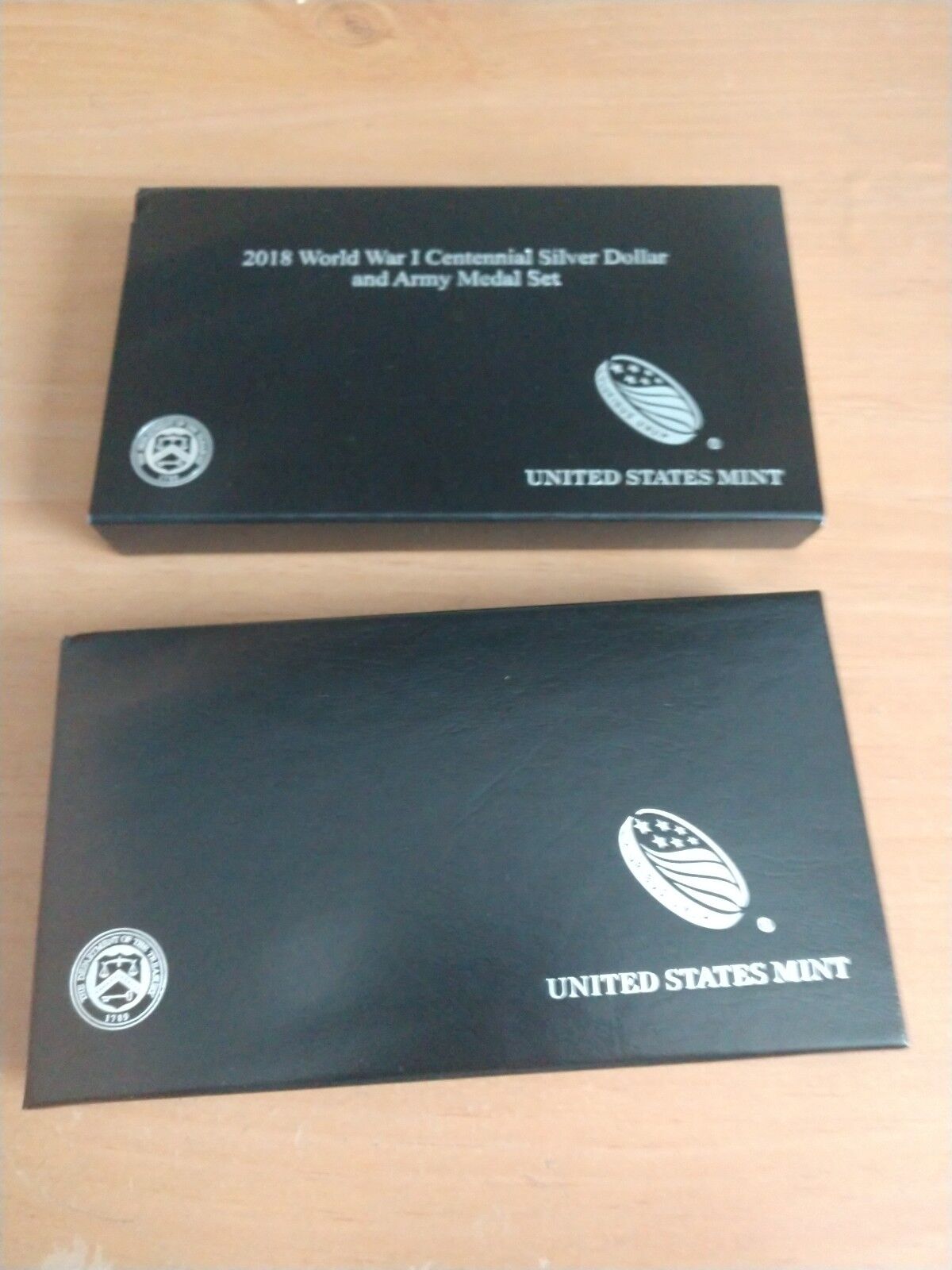 World War I Centennial 2018 Silver Dollar and Army Medal Set