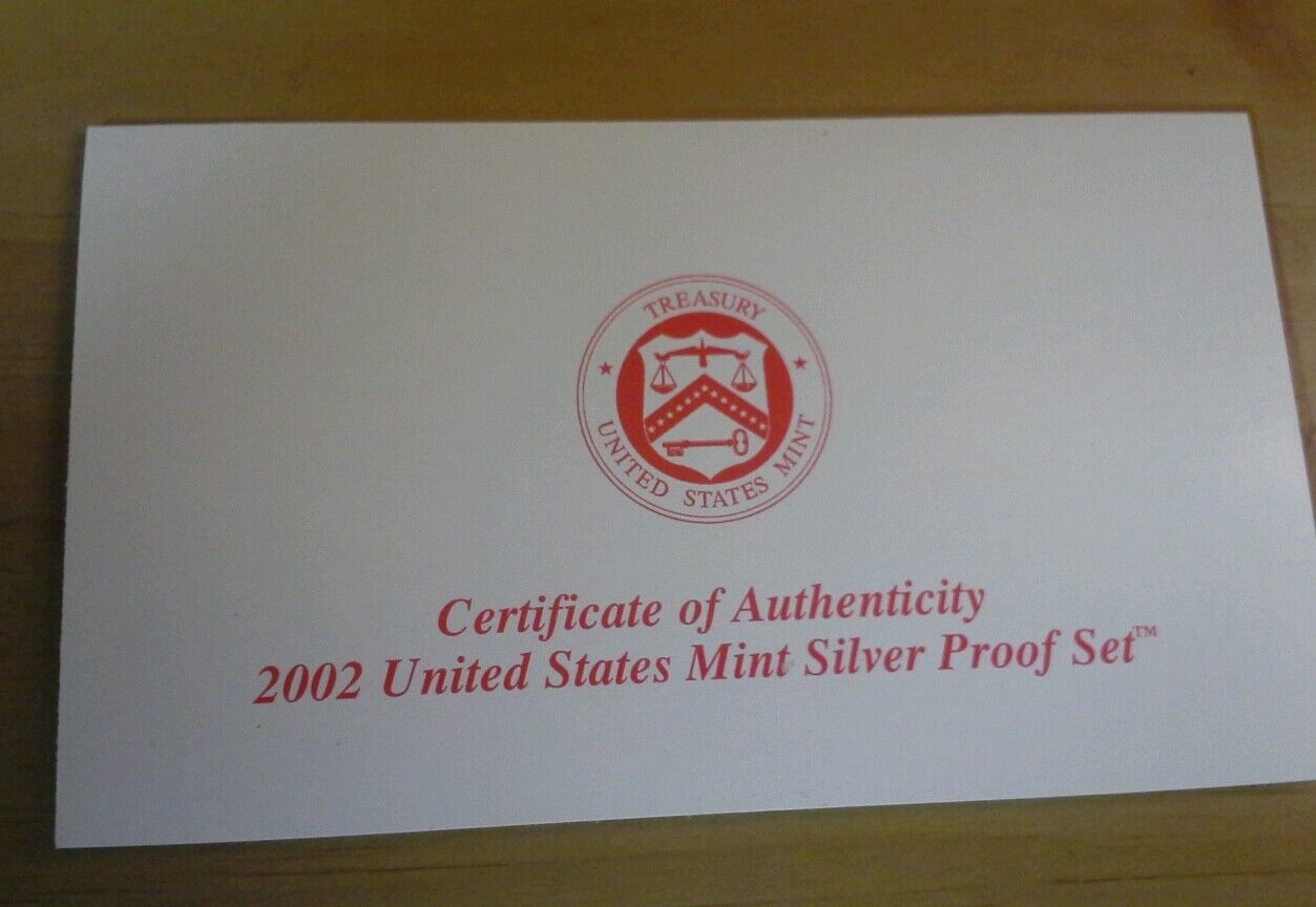 2002 U.S. Mint Silver Proof Set