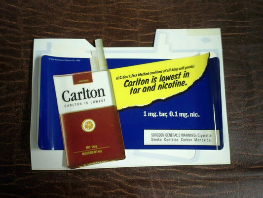 Carlton Cigarettes Static Cling Window Advertisement Lot Of Five