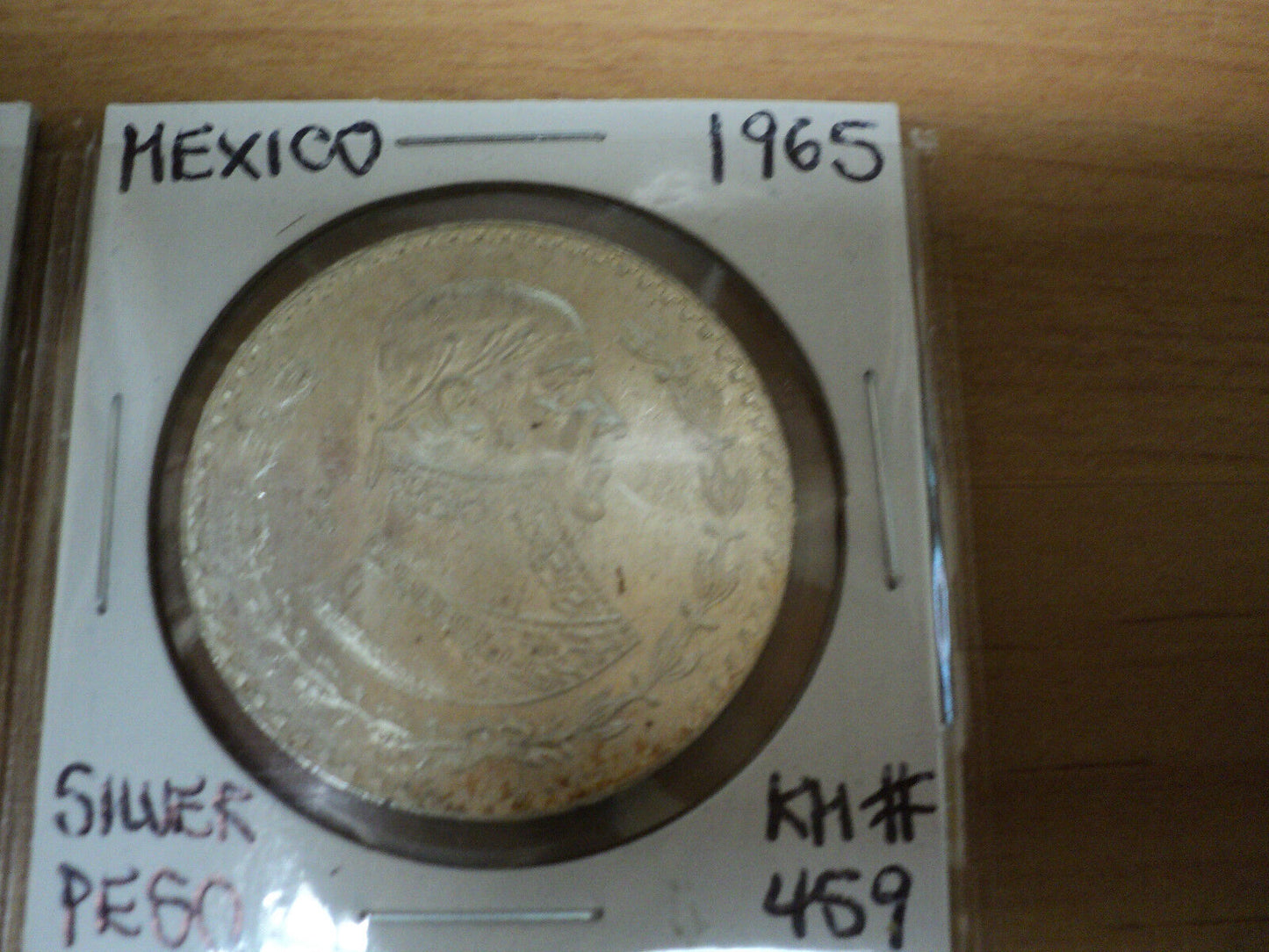 Set Of Two Mexico Silver Pesos 1964 and 1965