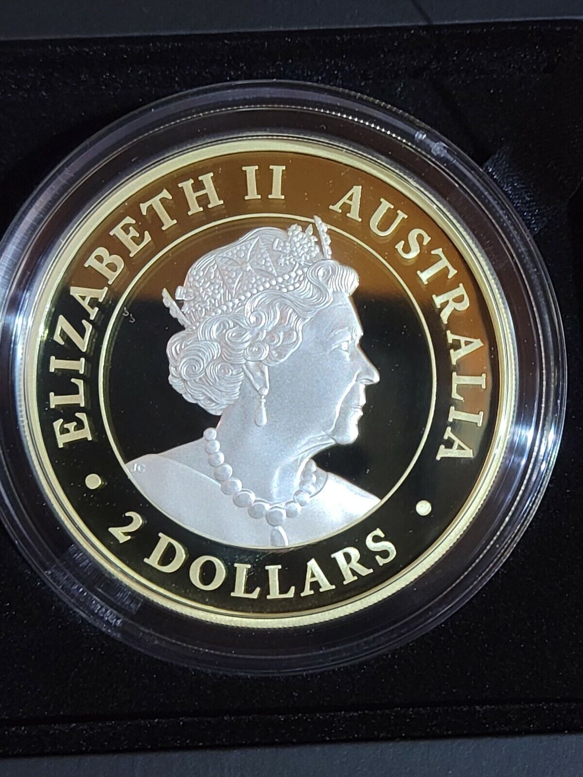 Australian Kangaroo 2022 2oz Silver Reverse Gilded Coin Perth Mint