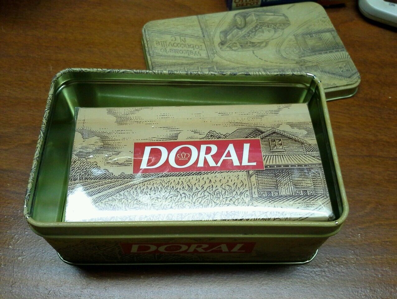 Doral Cigarettes Tobaccoville Collectors Tin with Matches