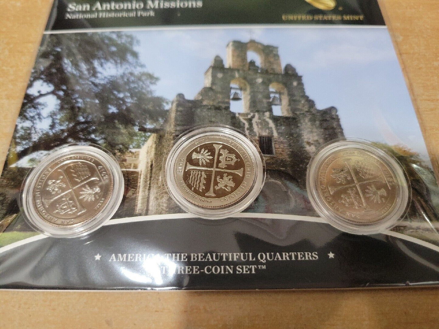 America The Beautiful Quarters 3 Coin Set San Antonio Missions