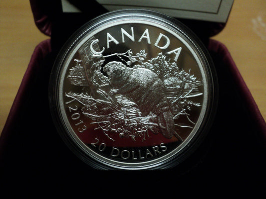 2013 Canadian $20 Dollar Beaver  1 Oz Fine Silver Coin