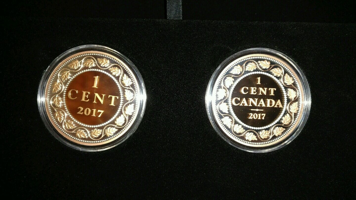 Canada 2017 Legacy of Penny 5 Coin Silver Proof Cents Set w/ Rose Gold Plating