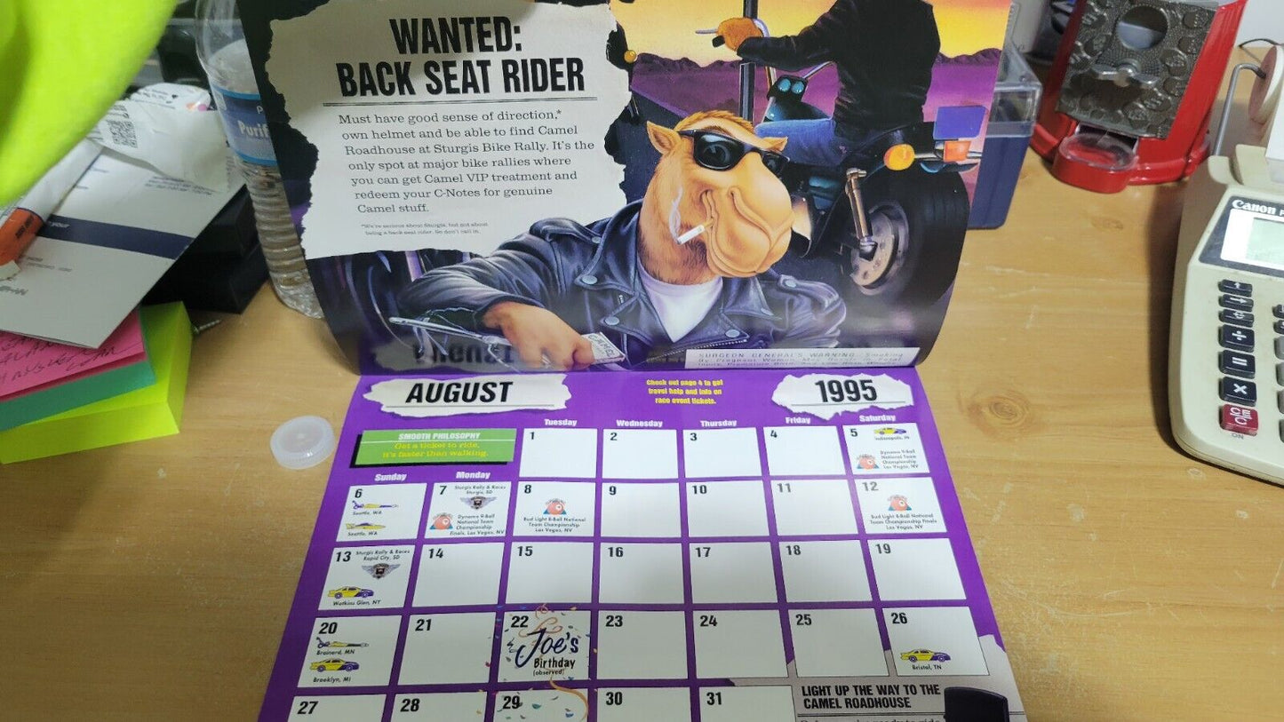 Camel Cigarettes Joe Camel 1995 Calendar Camel Classifieds