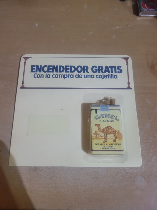 Camel Filters Cigarettes Pack Lighter on sealed blister card Gratis