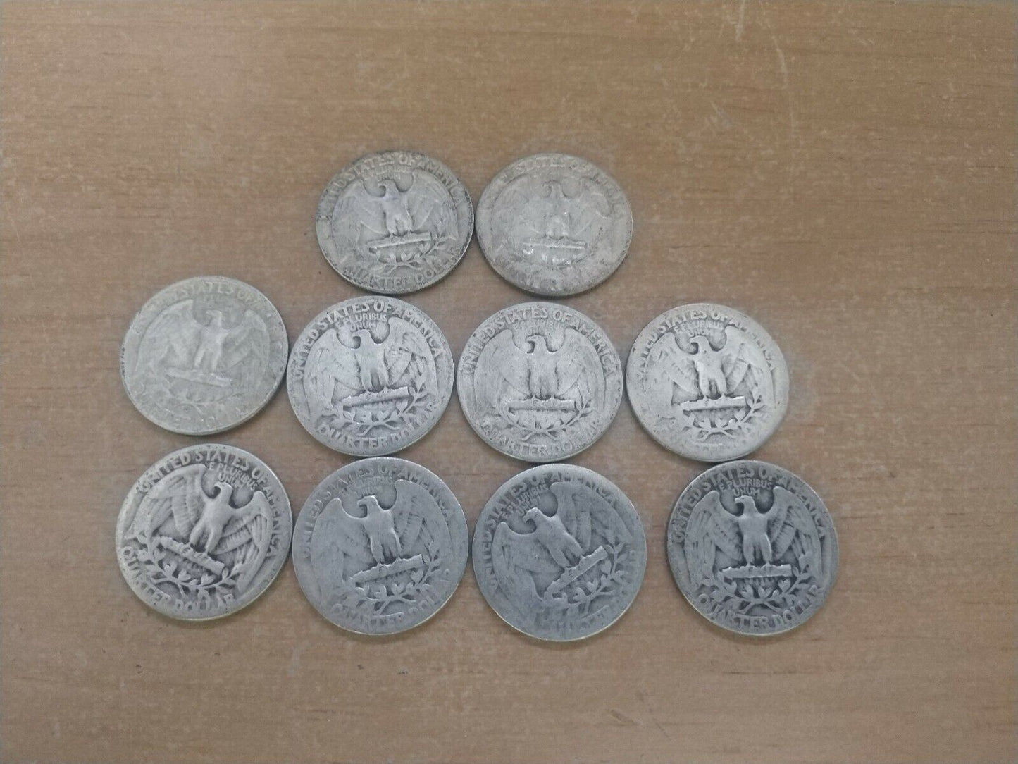 Lot of Ten U.S. Quarters From The 1940'S