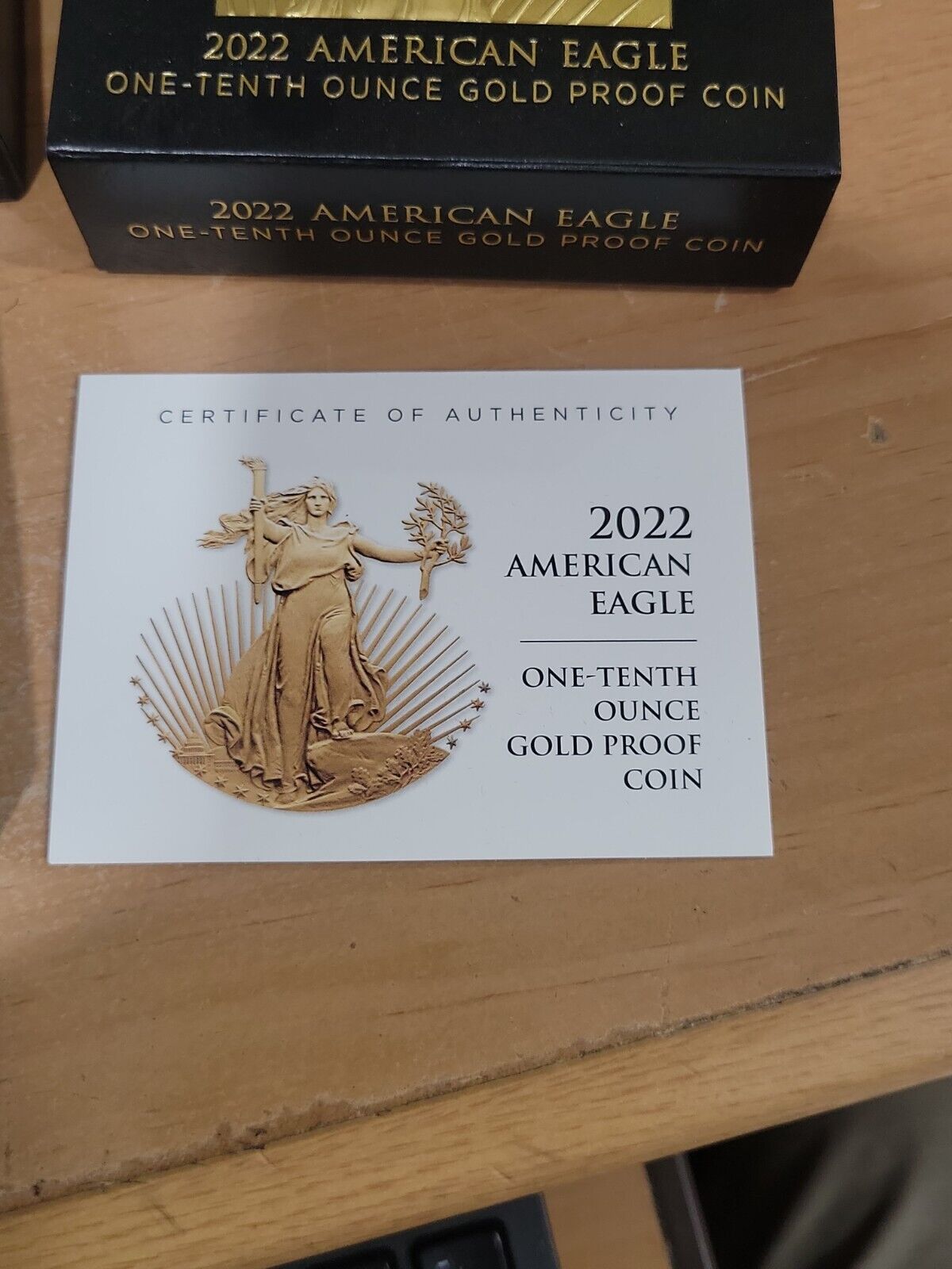 American Eagle 2022 One-Tenth Ounce Gold Proof Coin (W) 22EE