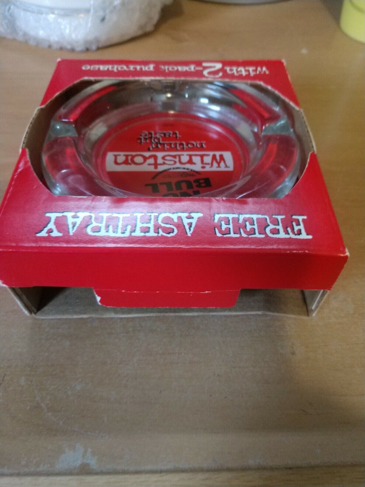 Winston cigarettes No Bull Glass Ashtray New In The Box