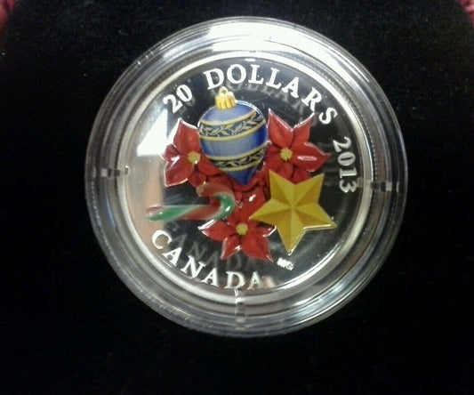 2013 Canada Venetian Glass Candy Cane $20.00 Fine Silver Coin 2191