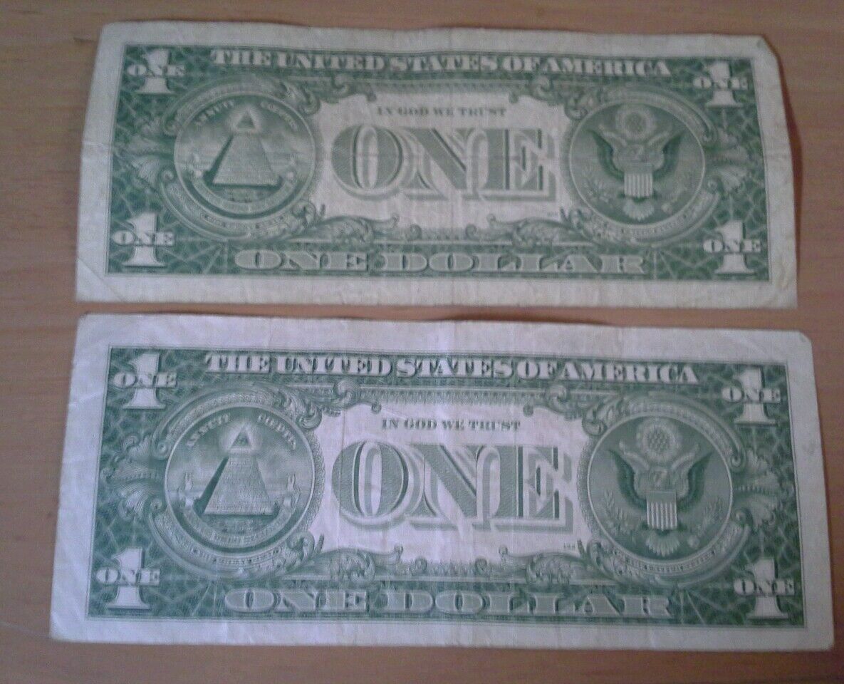 Lot of Five 1957 One Dollar Silver Certificates