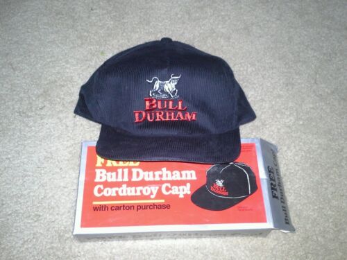 Bull Durham Corduroy Black Ball Cap Snapback