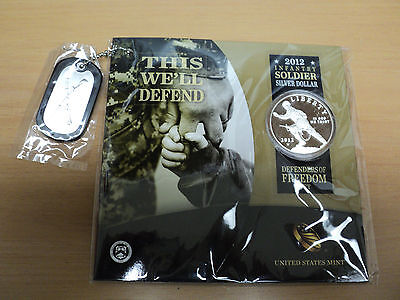 2012 Infantry Soldier Defenders Of Freedom Set With Silver Proof Dollar U.S Mint