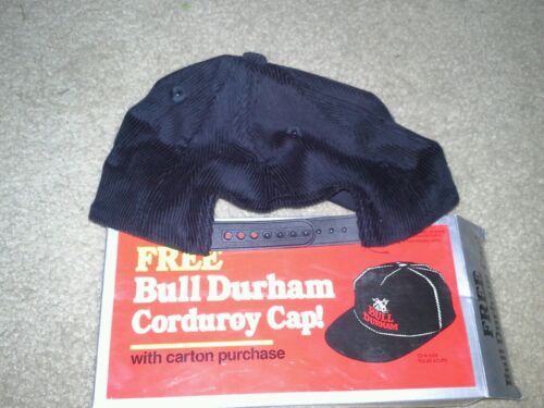 Bull Durham Corduroy Black Ball Cap Snapback