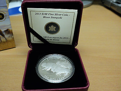 2013  Canada Fine Silver Coin The American Bison (Master Of The Prairie Wind)