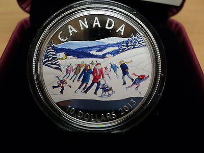 2013 $10.00 Canada Fine Silver Coin Winter Scene