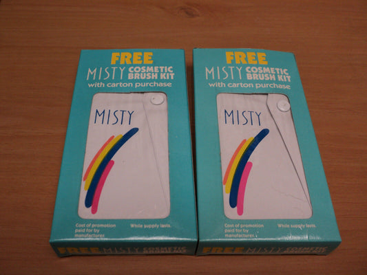 Set Of Two Misty Cosmetic Brush Kits   8 Brushes Each