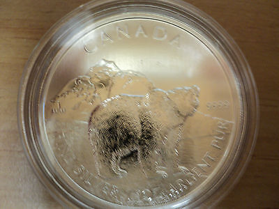 2011 Canadian Silver Grizzly $5.00 Coin