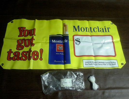 Montclair Cigarettes mini banner 38" X18"